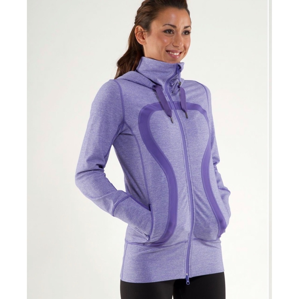 Lululemon In Stride‎ Jacket Size 2 Hoodie Lavender Purple Zip Up  Women's